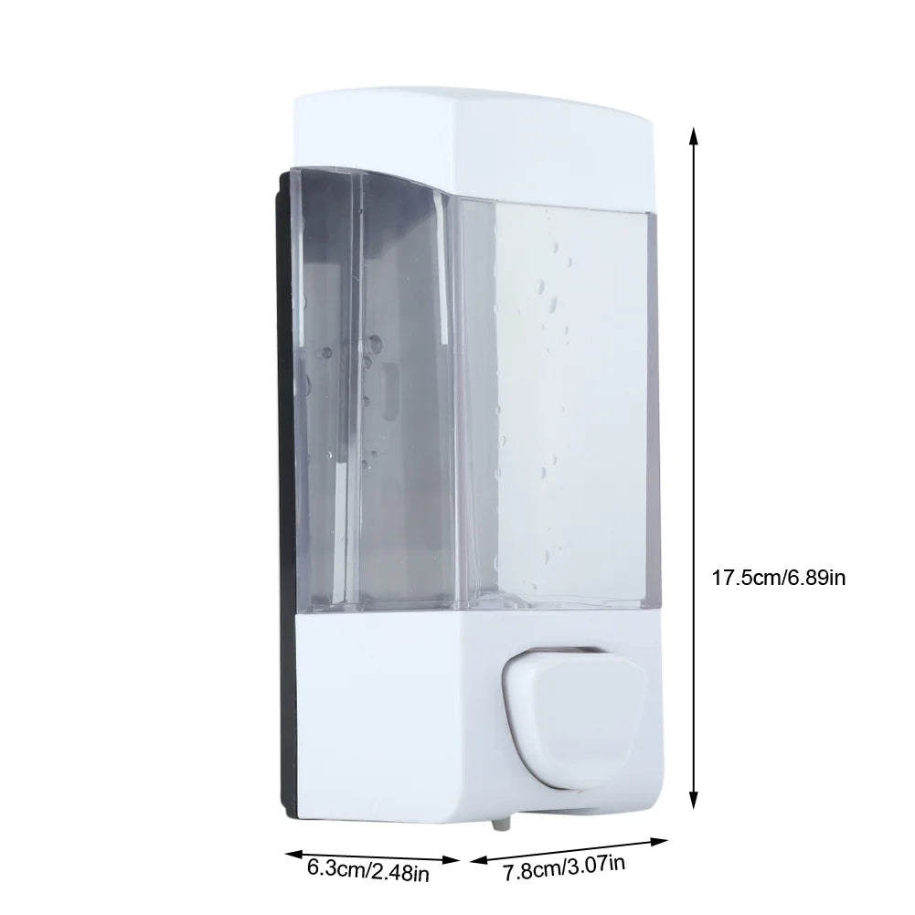 350Ml Bathroom Manual Plastic Soap Liquid Lotion Shampoo Dispenser Box Holder Wall Mounted, Lotion Dispenser,Soap Lotion Dispenser