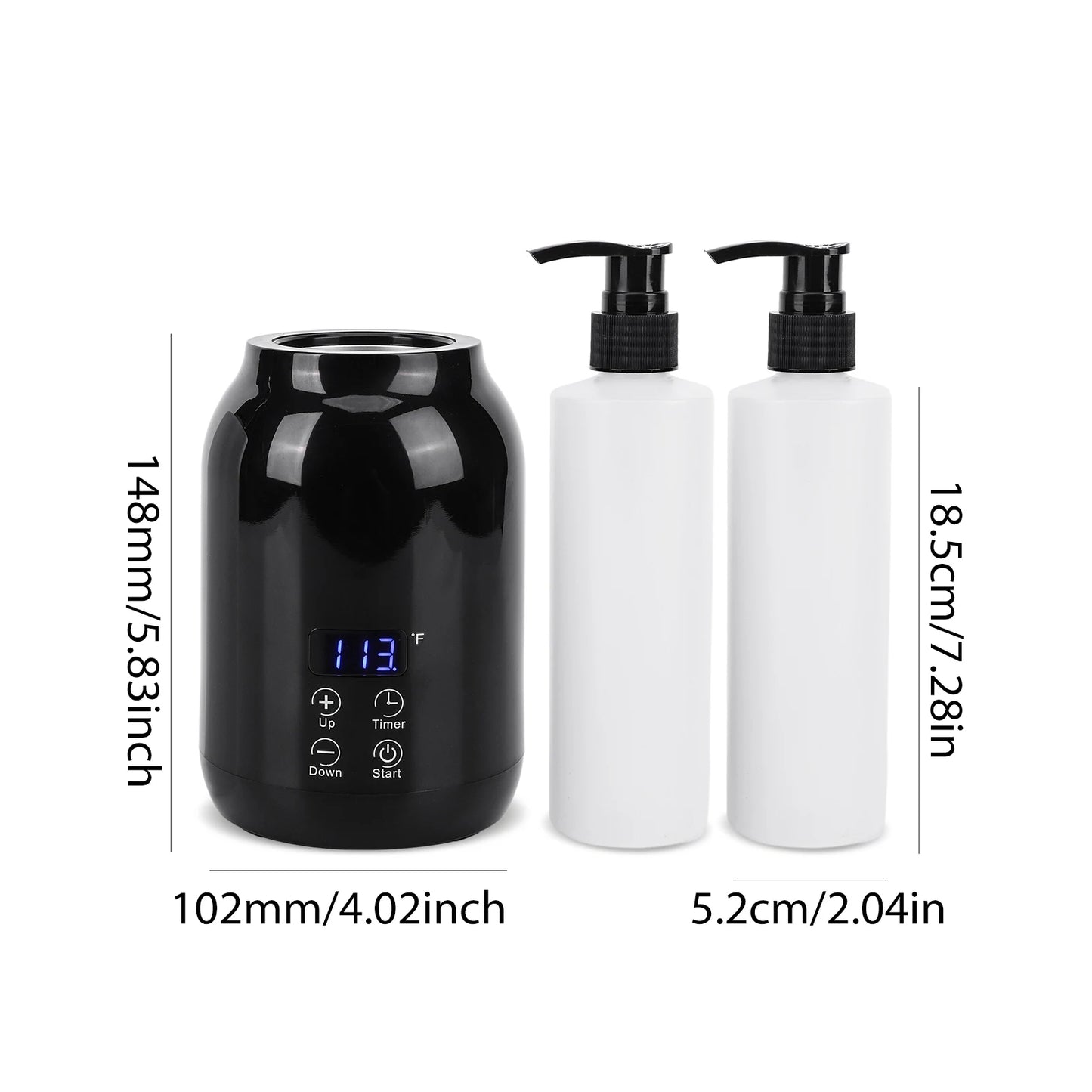 Massage Oil Warmer Electric Massage Oil Warmer LED Display Lotion Warmer Lotion Bottle Warmer with Timer Fast Heat Lotion Warmer