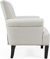 Living Room Accent Chair with Armrests, Modern Accent Chair, Living Room Chairs, Armchairs for Living Room, Office, Beige