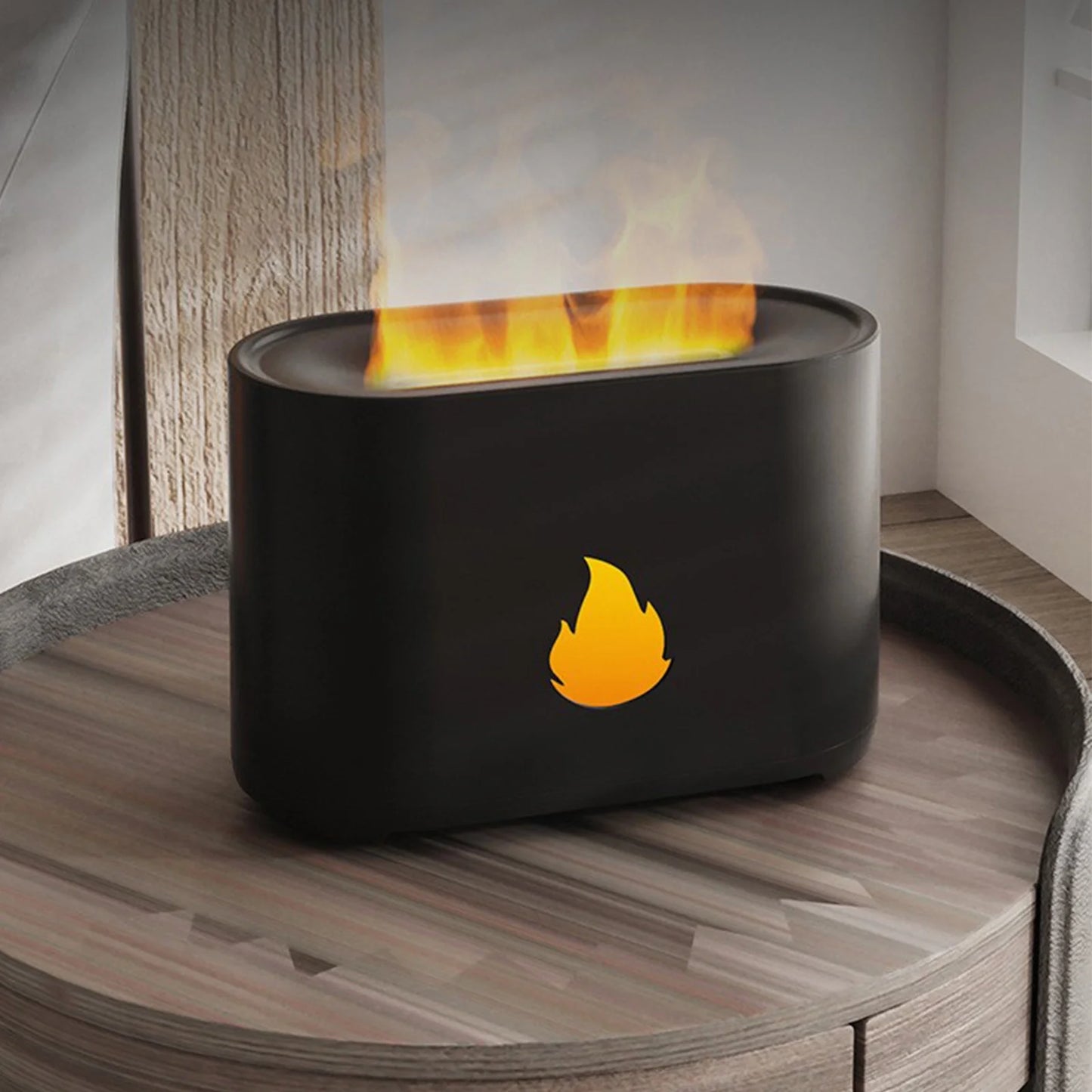 Christmas Holiday Savings 2024! Rvasteizo Humidifiers, Essential Oil Diffuser with Flame Light, Aromatherapy Mist Humidifier, Quiet Aroma Diffusers with Auto Shut-Off Protection