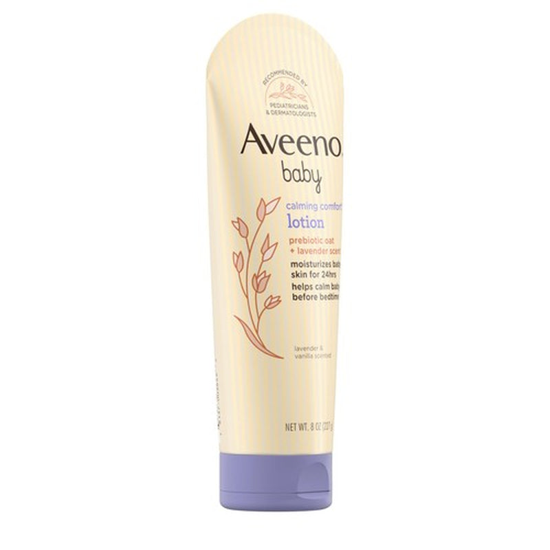 Aveeno Baby Calming Comfort Moisturizing Lotion 8 Oz Lavender Vanilla Scent