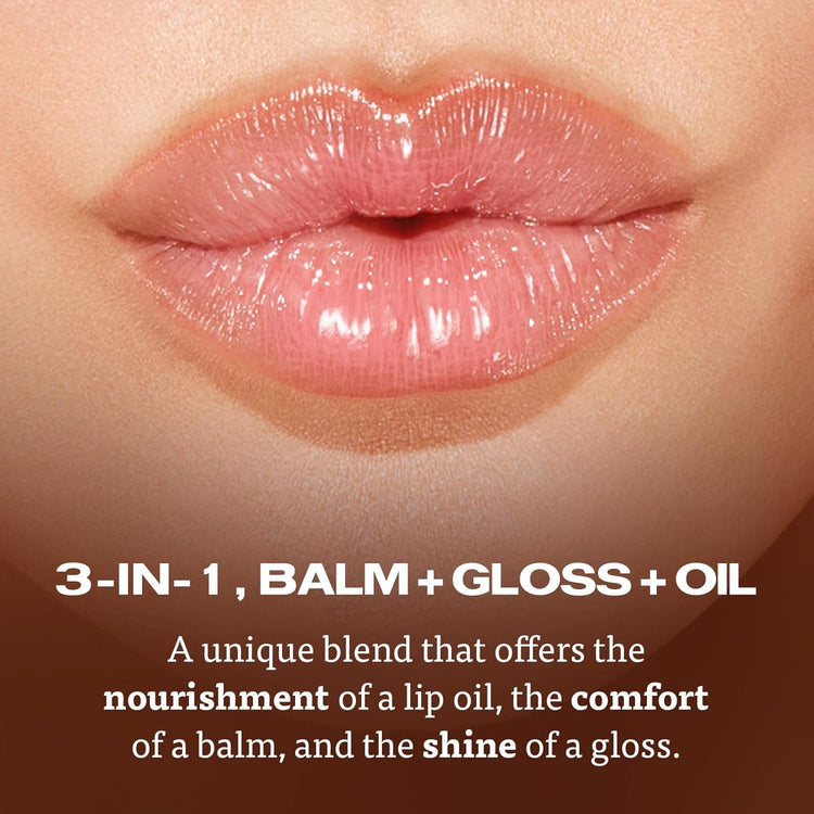 Lip Elixir Nourishing and Hydrating Lipgloss — Moisturizing Plumping Lip Gloss Enriched with Collagen, Non-Sticky Lip Color Smooth High-Shine Finish, Vegan & Cruelty-Free, Bunny Tongue (Pink)