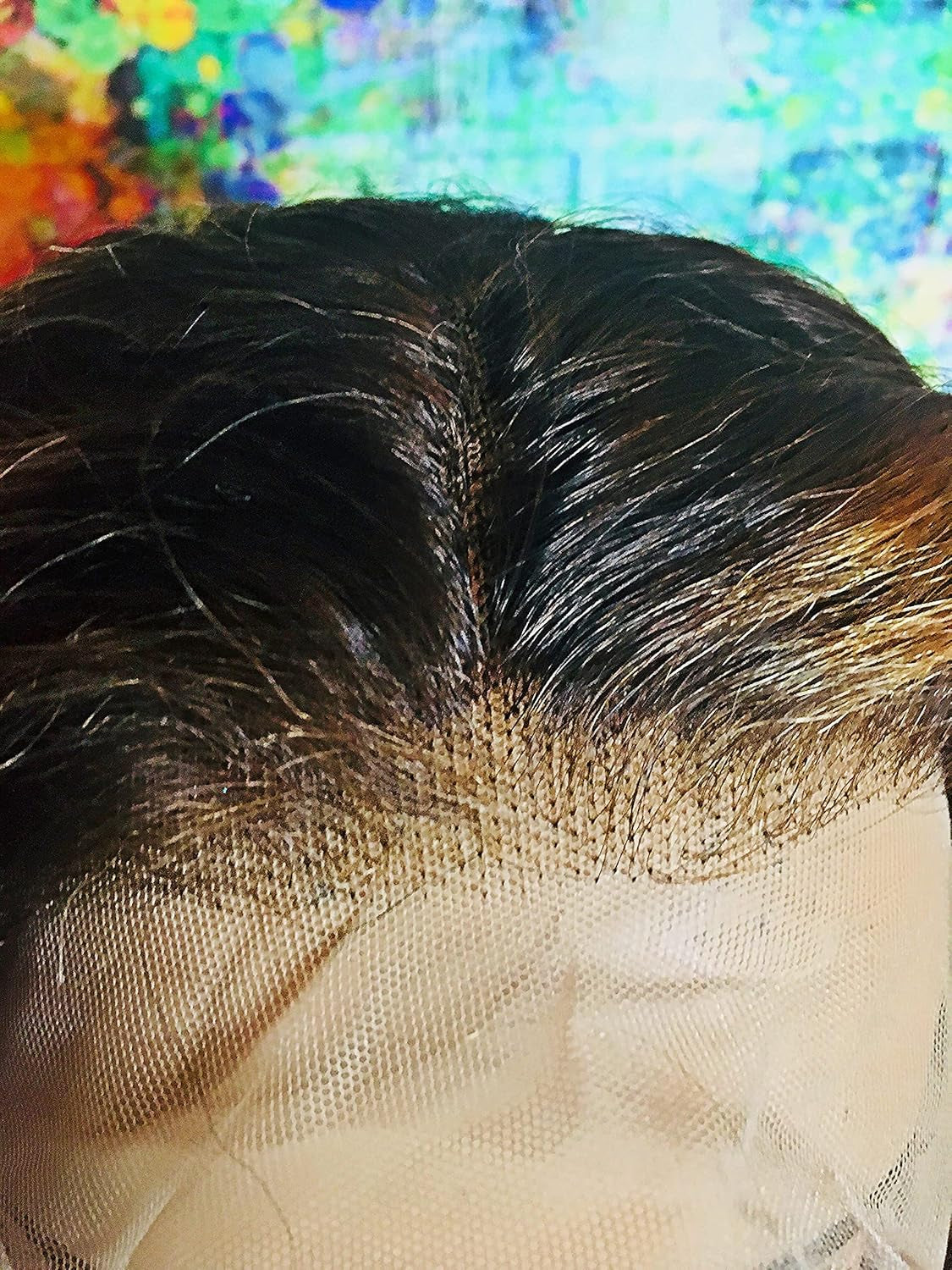 Human Hair Wig 13X4 Transparent Lace Wig Highlight Color Deep Wave 22Inches 180% Density