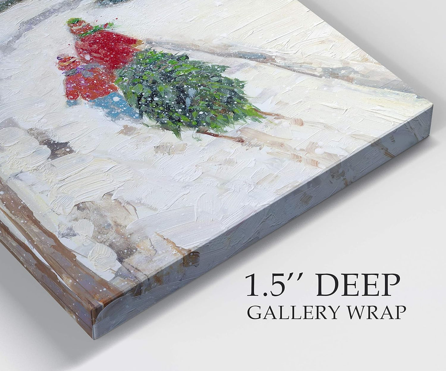 Abstract Christmas Decorations for Wall Our Tree Xmas Wall Hanging Canvas Prints for Bedroom Dining Living Room Office Home Kitchen Wall Decor - 24"X36" LT18