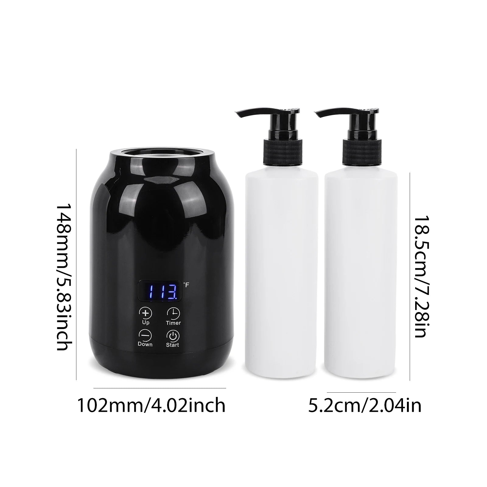 Massage Oil Warmer Electric Massage Oil Warmer LED Display Lotion Warmer Lotion Bottle Warmer with Timer Fast Heat Lotion Warmer