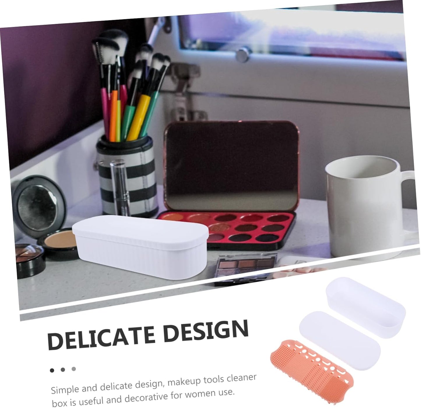 Makeup Brush Cleaner Storage Box Electric Makeup Brush Cleaner for Women Portable Cleaning Box