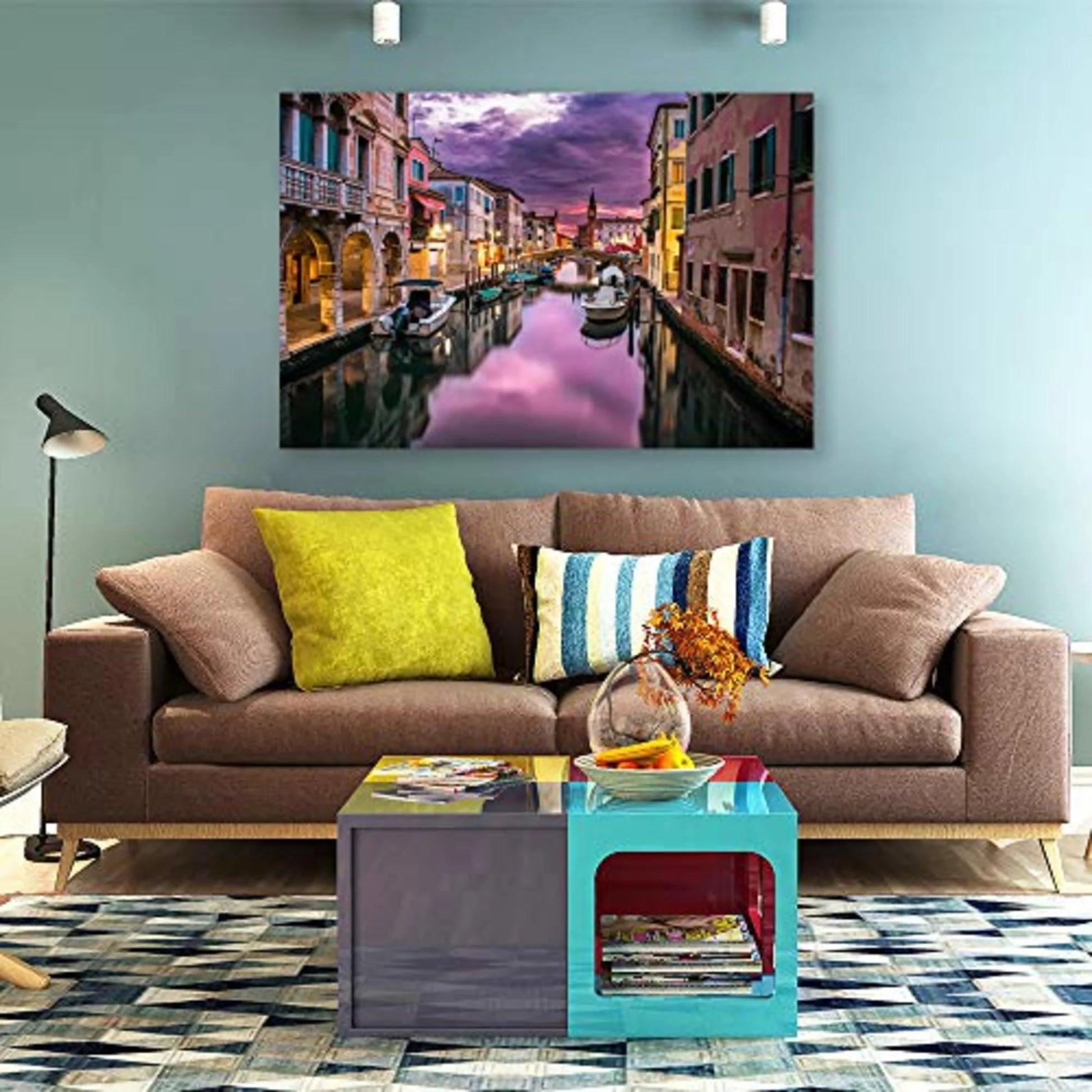 Landscape Canvas Wall Art Italy City Canvas Prints Modern Home Wall Decor, 24"X36"