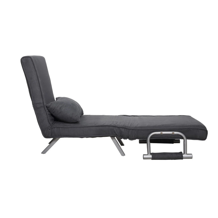Folding Convertible Sleeper Bed Chair, Living Room, Den, or Dorm Room, Gray