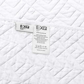 Quilt Set Full/Queen Size White 3 Piece,Lightweight Soft Coverlet Squares Pattern Bedspread Set for All Seasons(1 Quilt,2 Pillow Shams)