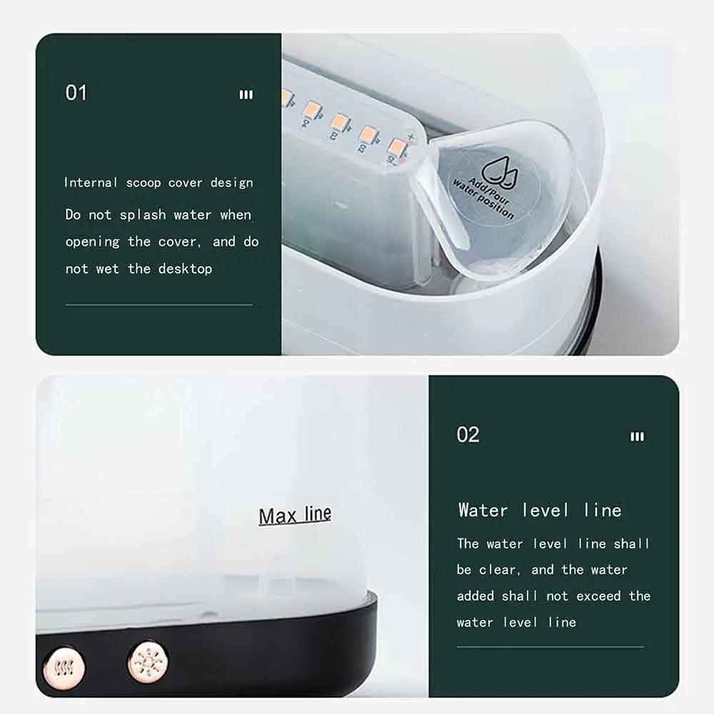 Flame Humidifier Essential Oil Diffuser, 225Ml Small Cool Mist Humidifiers Aromatherapy Diffuser, Auto Shut-Off, for Home Office Bedroom Nursery Indoor Gift (Black)