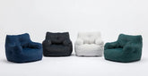 Bean Bag Upholstered Tufted Linen Chair with Memory Foam for Living Room, Bed Room, Study Room Green