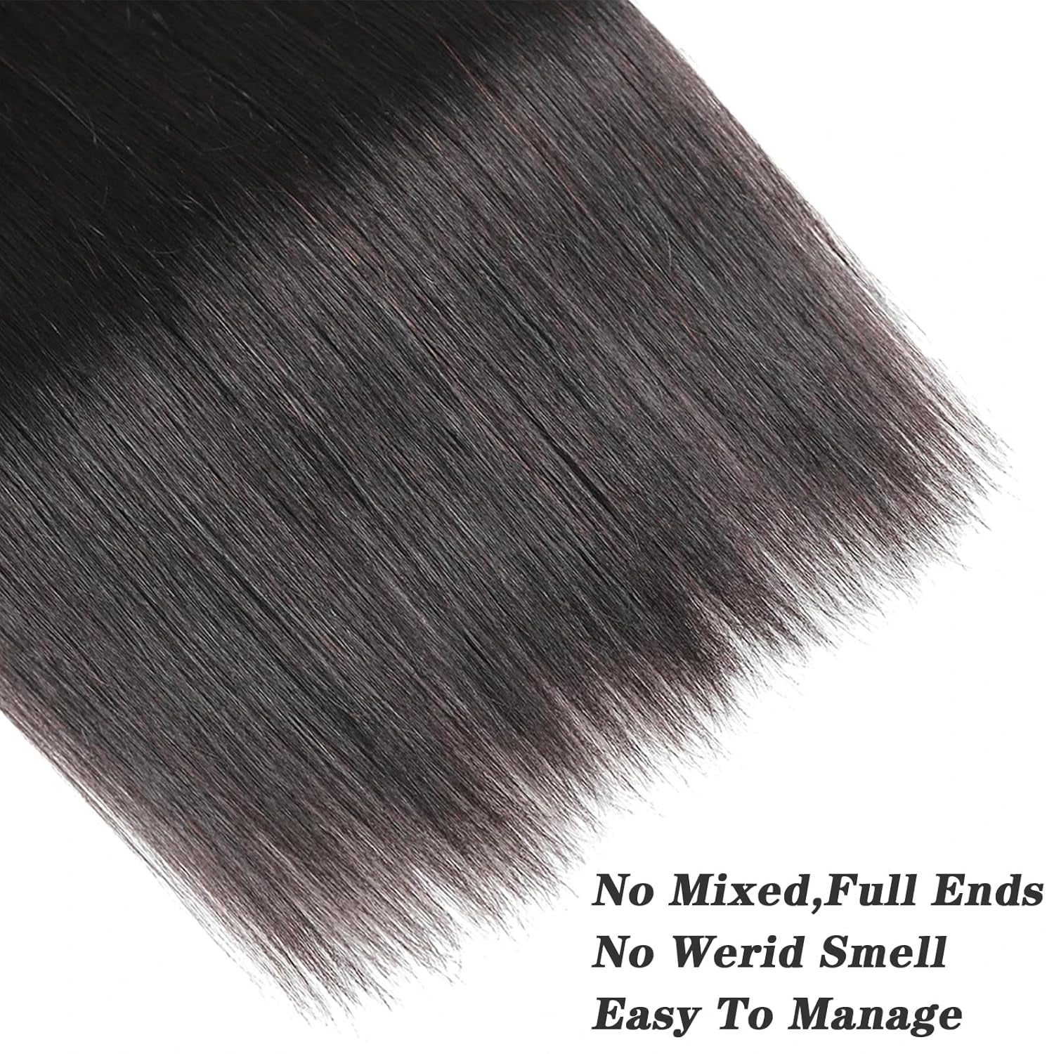 Straight Bundles Human Hair 28 Inch Single Bundles Hair Extensions 100% Unprocessed Human Hair One Bundle Silky Straight 12A Brazilian