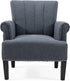 Living Room Accent Chair with Armrests, Modern Accent Chair, Living Room Chairs, Accent Chairs for Living Room, Office, Gray