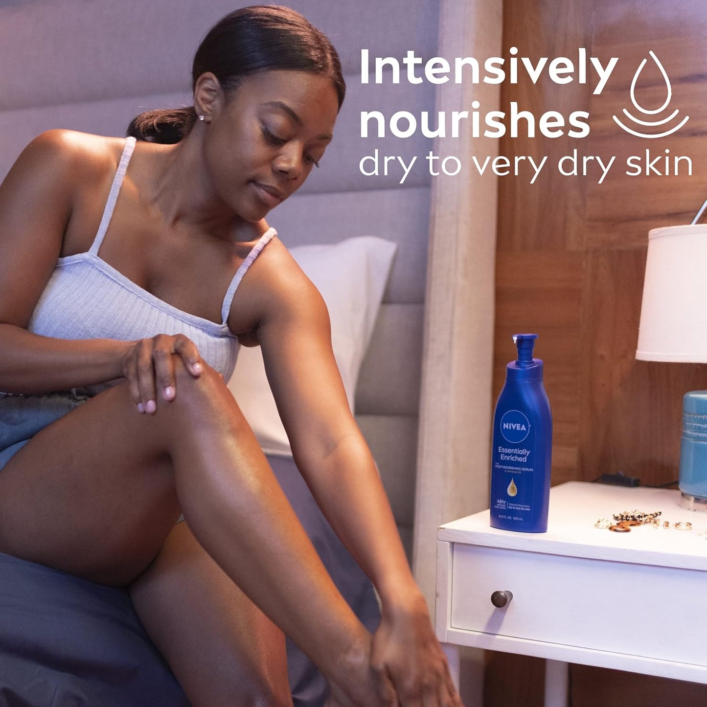 NIVEA Essentially Enriched Body Lotion for Dry Skin, Pack of 2, 16.9 Fl OZ Pump.