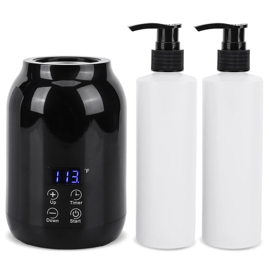 Massage Oil Warmer Electric Massage Oil Warmer LED Display Lotion Warmer Lotion Bottle Warmer with Timer Fast Heat Lotion Warmer