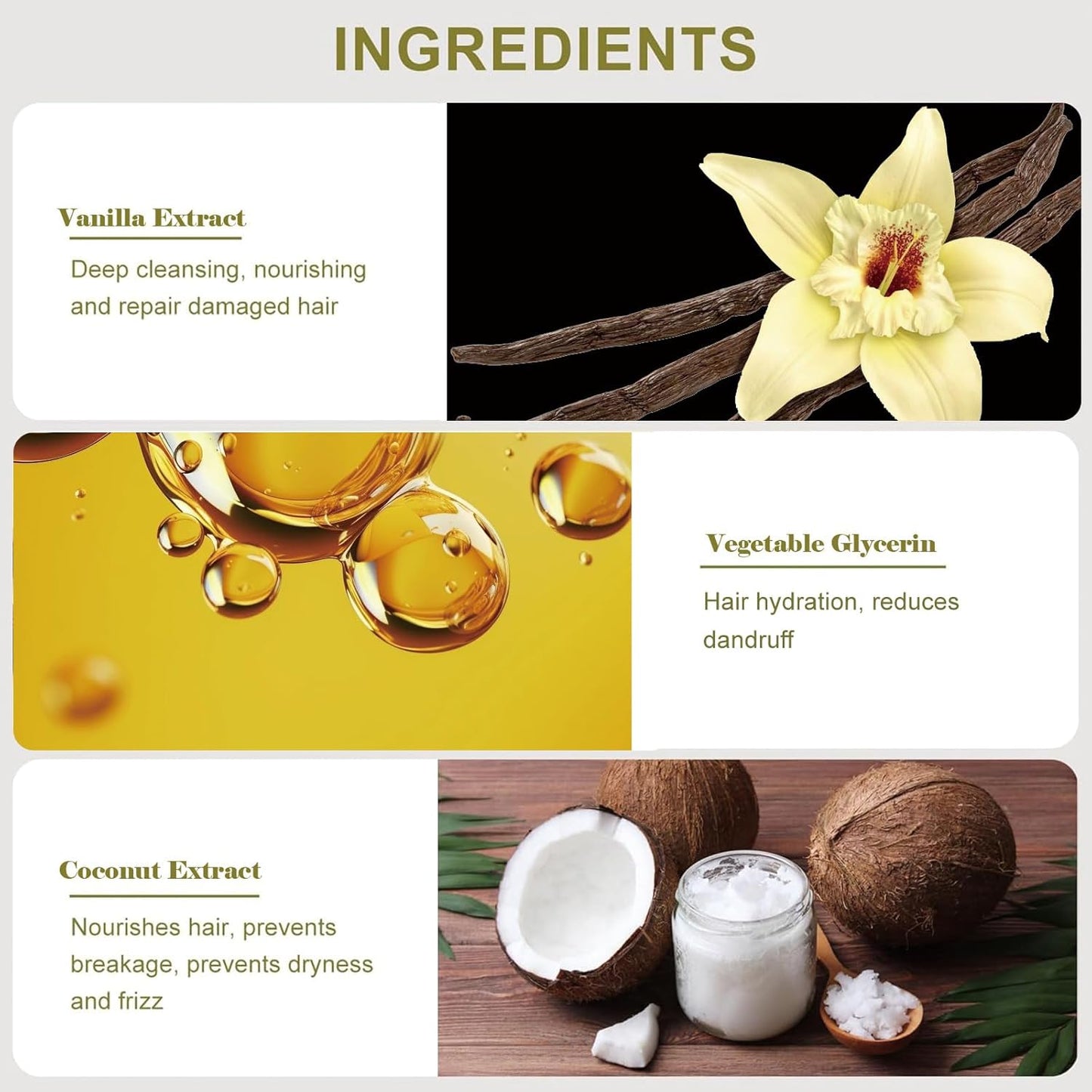 Vanilla Coconut Shampoo Bar - Natural Hair Care, Silky Smoothness and Nourishment, Strengthen Hair & Volumize - Paraben-Free - Tropical Aroma for All Hair Types, 3.2 Oz