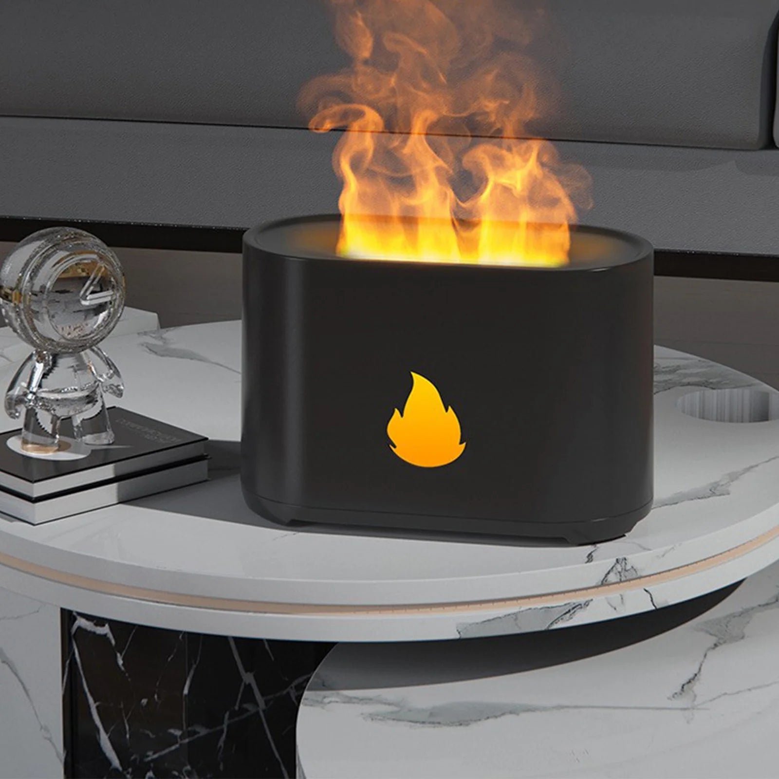 Christmas Holiday Savings 2024! Rvasteizo Humidifiers, Essential Oil Diffuser with Flame Light, Aromatherapy Mist Humidifier, Quiet Aroma Diffusers with Auto Shut-Off Protection