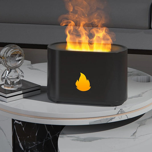 Christmas Holiday Savings 2024! Rvasteizo Humidifiers, Essential Oil Diffuser with Flame Light, Aromatherapy Mist Humidifier, Quiet Aroma Diffusers with Auto Shut-Off Protection