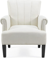 Living Room Accent Chair with Armrests, Modern Accent Chair, Living Room Chairs, Armchairs for Living Room, Office, Beige