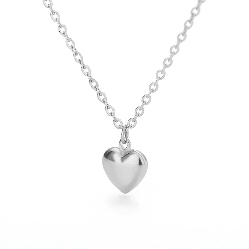 Stainless Steel Heart Necklaces for Women Multilayer Chain Gold Plated Heart Pendant Necklace Wedding Jewelry Gift BFF 2023