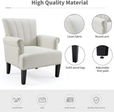 Living Room Accent Chair with Armrests, Modern Accent Chair, Living Room Chairs, Armchairs for Living Room, Office, Beige