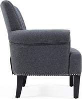 Living Room Accent Chair with Armrests, Modern Accent Chair, Living Room Chairs, Accent Chairs for Living Room, Office, Gray