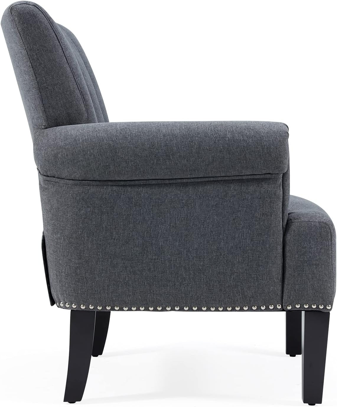 Living Room Accent Chair with Armrests, Modern Accent Chair, Living Room Chairs, Accent Chairs for Living Room, Office, Gray