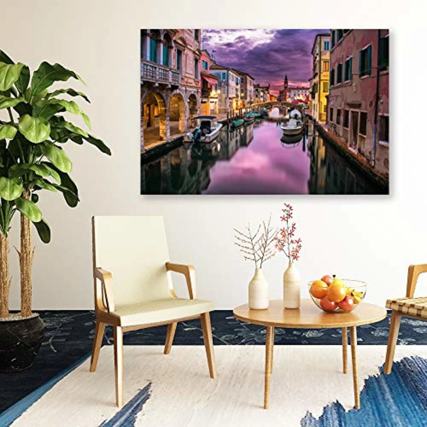 Landscape Canvas Wall Art Italy City Canvas Prints Modern Home Wall Decor, 24"X36"
