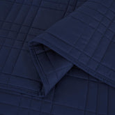 Kingston Queen Size Bedspread Set, 3-Piece Navy Oversized Quilted Microfiber Lightweight Bedspread Coverlet (100"X106") for All Seasons