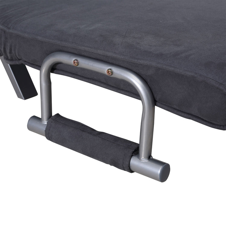 Folding Convertible Sleeper Bed Chair, Living Room, Den, or Dorm Room, Gray