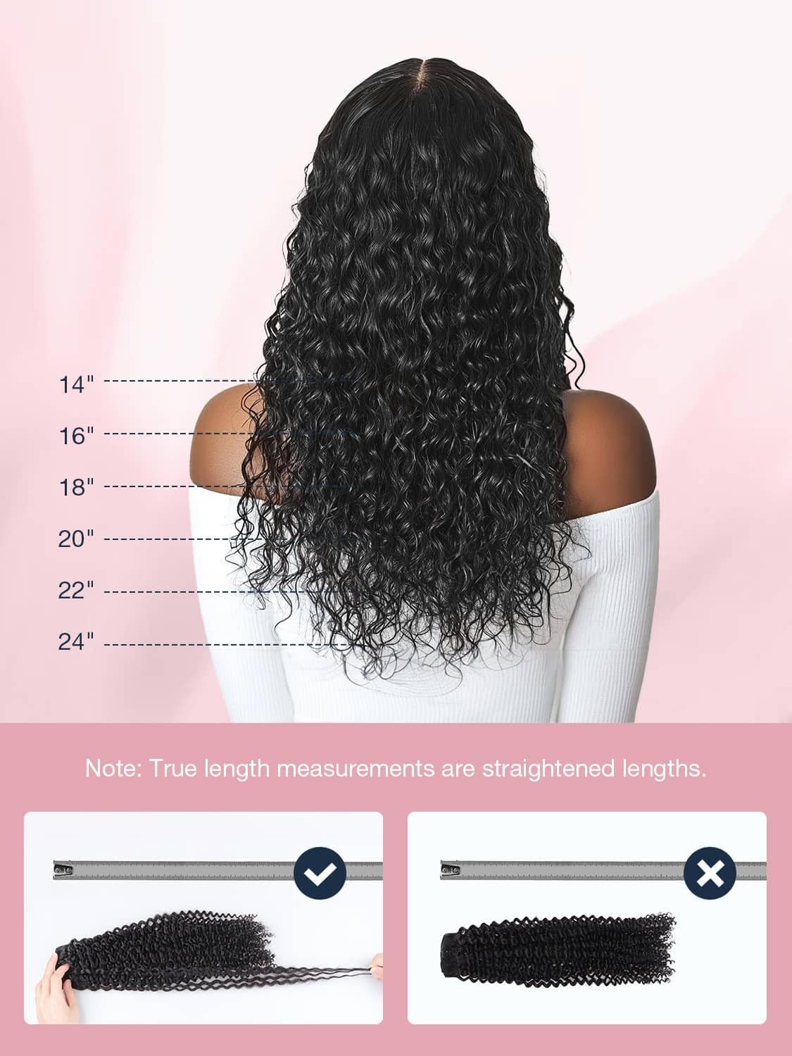 Seamless Clip in Hair Extensions - Human Hair Kinky Curly, 14 Inch 110G Natural Black, Ultra-Thin 0.8Mm PU Weft Real Human Hair Clip Ins