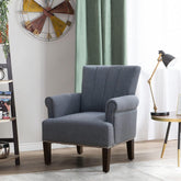 Living Room Accent Chair with Armrests, Modern Accent Chair, Living Room Chairs, Accent Chairs for Living Room, Office, Gray