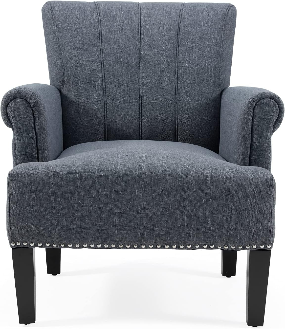 Living Room Accent Chair with Armrests, Modern Accent Chair, Living Room Chairs, Armchairs for Living Room, Office, Gray