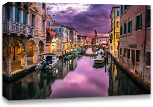 Landscape Canvas Wall Art Italy City Canvas Prints Modern Home Wall Decor, 24"X36"