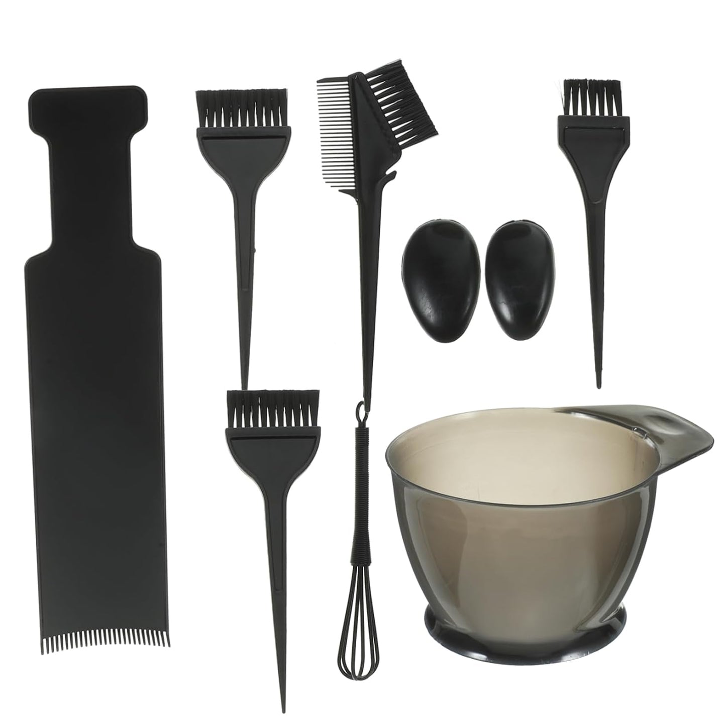 1Set Hair Dyeing Tools Hair Color Brush and Bowl Kit for and Salon Use Includes Mixing Spoon and Highlighting Board Random Style
