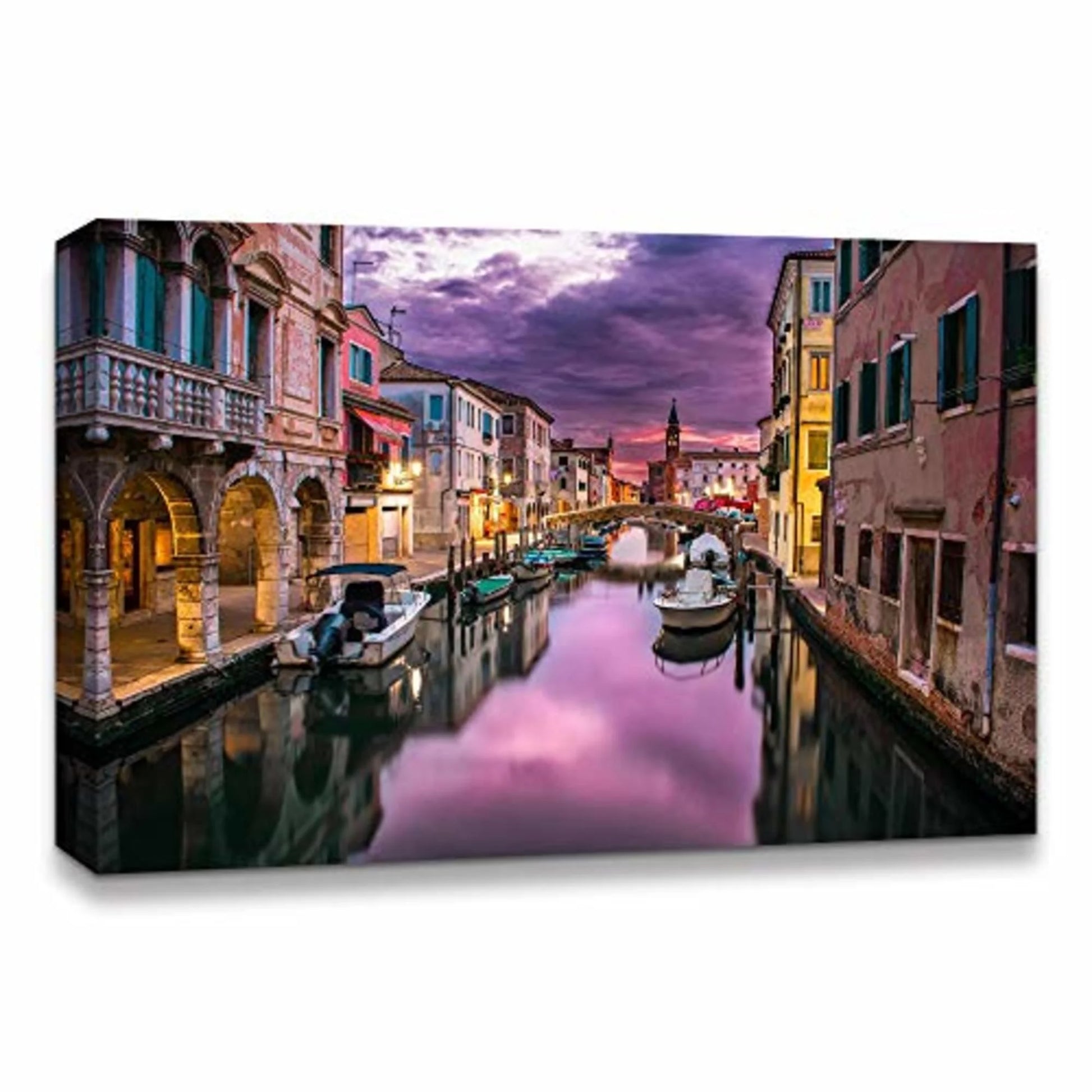 Landscape Canvas Wall Art Italy City Canvas Prints Modern Home Wall Decor, 24"X36"