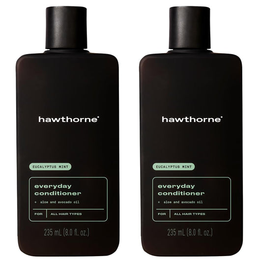 Men'S Everyday Conditioner. for Stronger, Smoother, Healthier Hair with Plant-Derived Glycerin. Mint and Eucalyptus Scent. Natural, Sulfate Free, Paraben Free. 2-Pack.