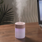 Portable Mini USB Humidifier with Light, 200 ML Quiet Cool Mist Humidifier for Bedroom and Office, Plants, Easy to Clean, Home Supplies