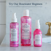 Rosewater Facial Toner with Hyaluronic Acid, Dry to Combination Skin, Hydrating Toner Refines Pores, Minimizes Look of Fine Lines and Wrinkles, Hypoallergenic, Vegan, Cruelty Free, 8Oz