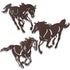 Metal Horse Wall Art Decor 3 Pcs Rustic Concise Western Horse Decoration Gall...
