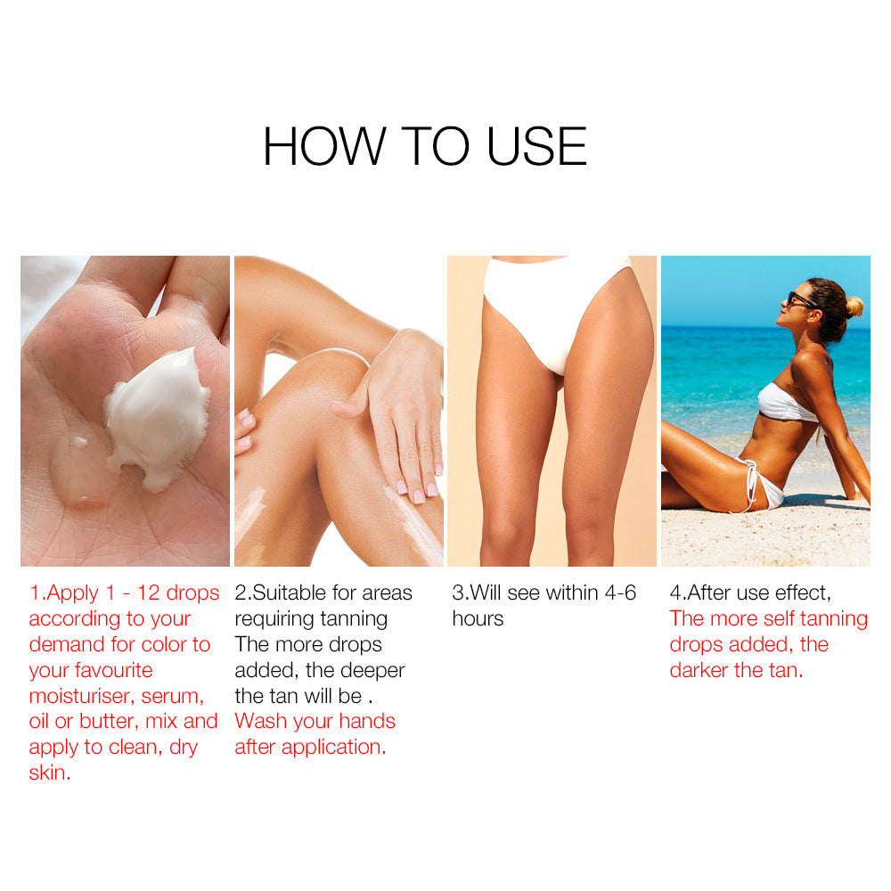The Black Oil 30Ml Sunless Wheat Color Body Lotion Nutrition Moisturizing Tanning Cream