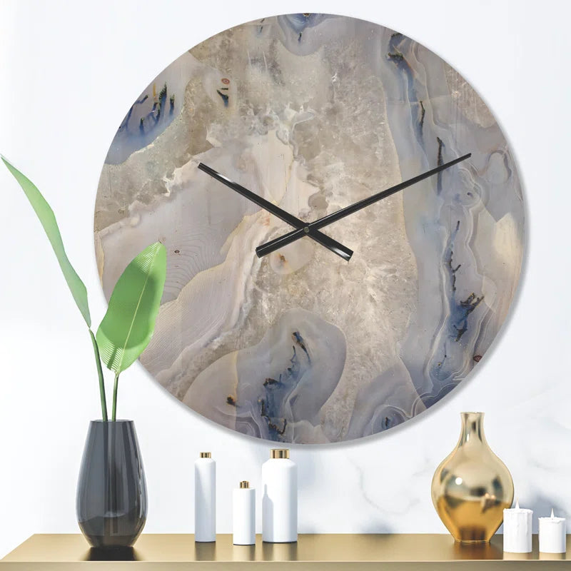 Agate Stone - Modern Wood Wall Clock