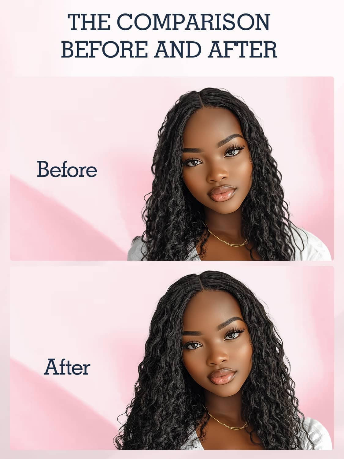 Seamless Clip in Hair Extensions - Human Hair Kinky Curly, 14 Inch 110G Natural Black, Ultra-Thin 0.8Mm PU Weft Real Human Hair Clip Ins